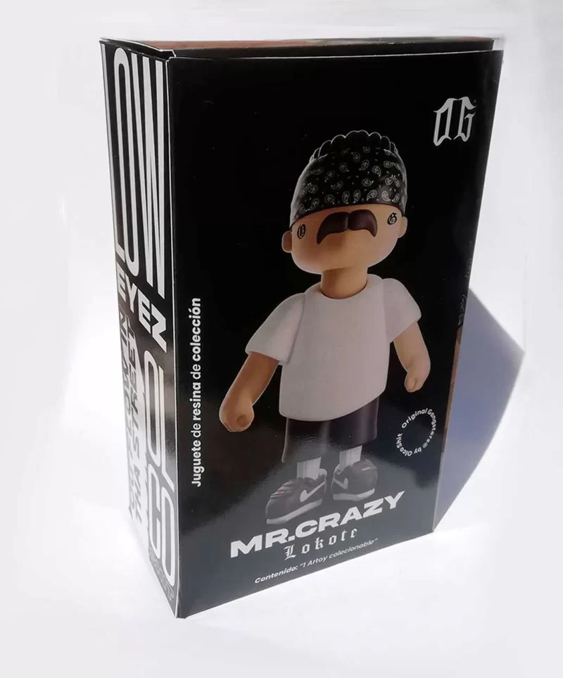 mr crazy lokote, art toy by olcoshit,arte chicano, thug cholo, juguete de coeecion, venta en linea, venta de art toy